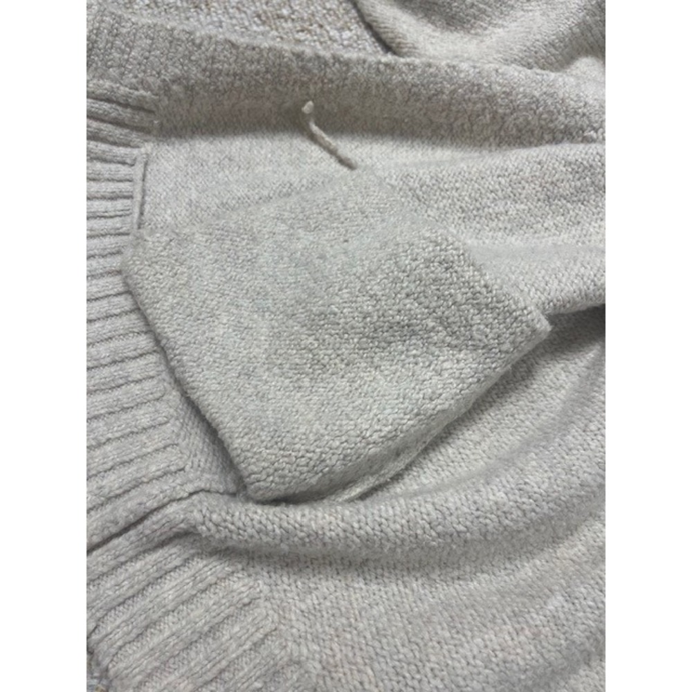 Hollister Sweater Womens S Beige Cardigan Open Front Y2K Fuzzy Cozy Casual - Picture 9 of 9